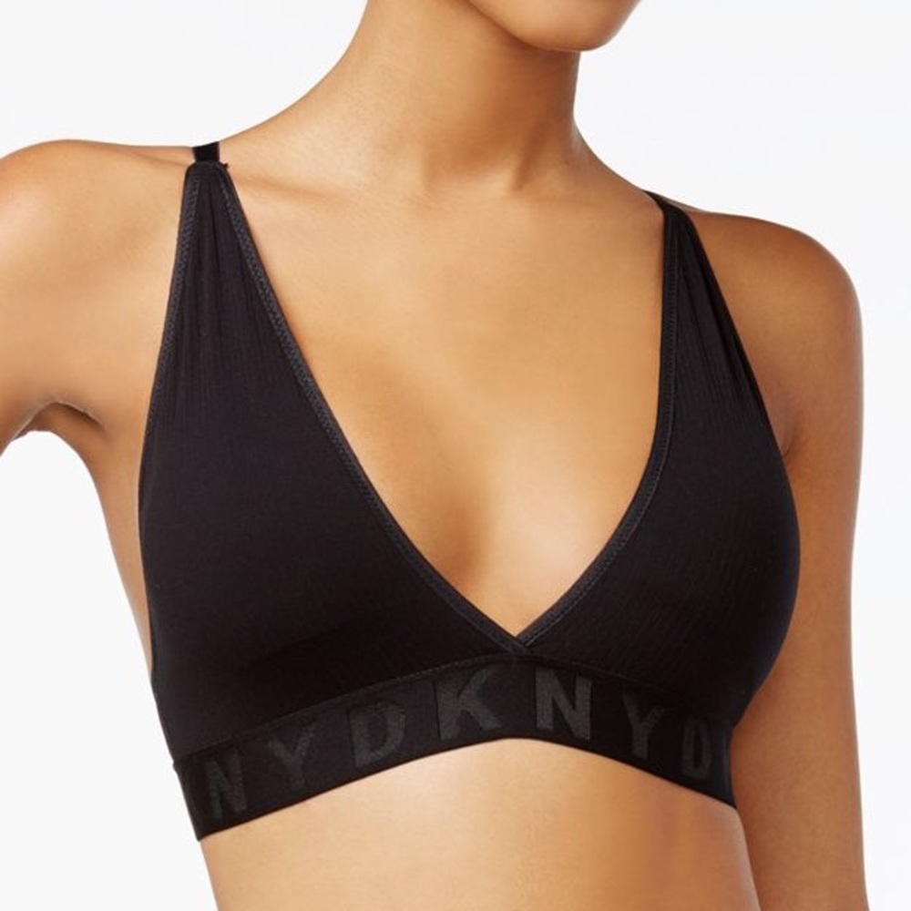 DKNY Litewear Seamless Ribbed Bralette - L